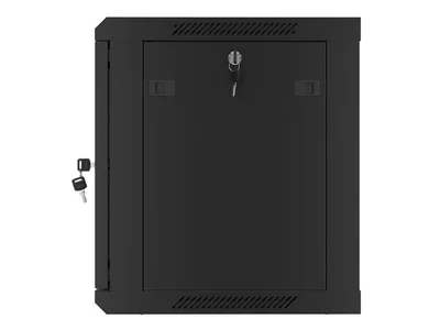 Lanberg rack cabinet 19" wall-mount 9U/600x450 for self-assembly with metal door  black (flat pack)