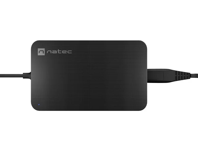 Захранващ адаптер Natec Grayling, 90W, USB-C, съвместим с лаптопи, таблети и смартфони