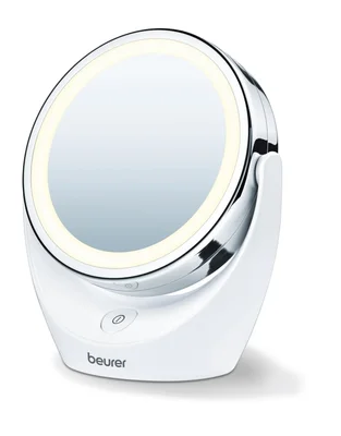 Козметично огледало Beurer BS 49 с LED осветление, 5x увеличение, 2 огледала, 11 см