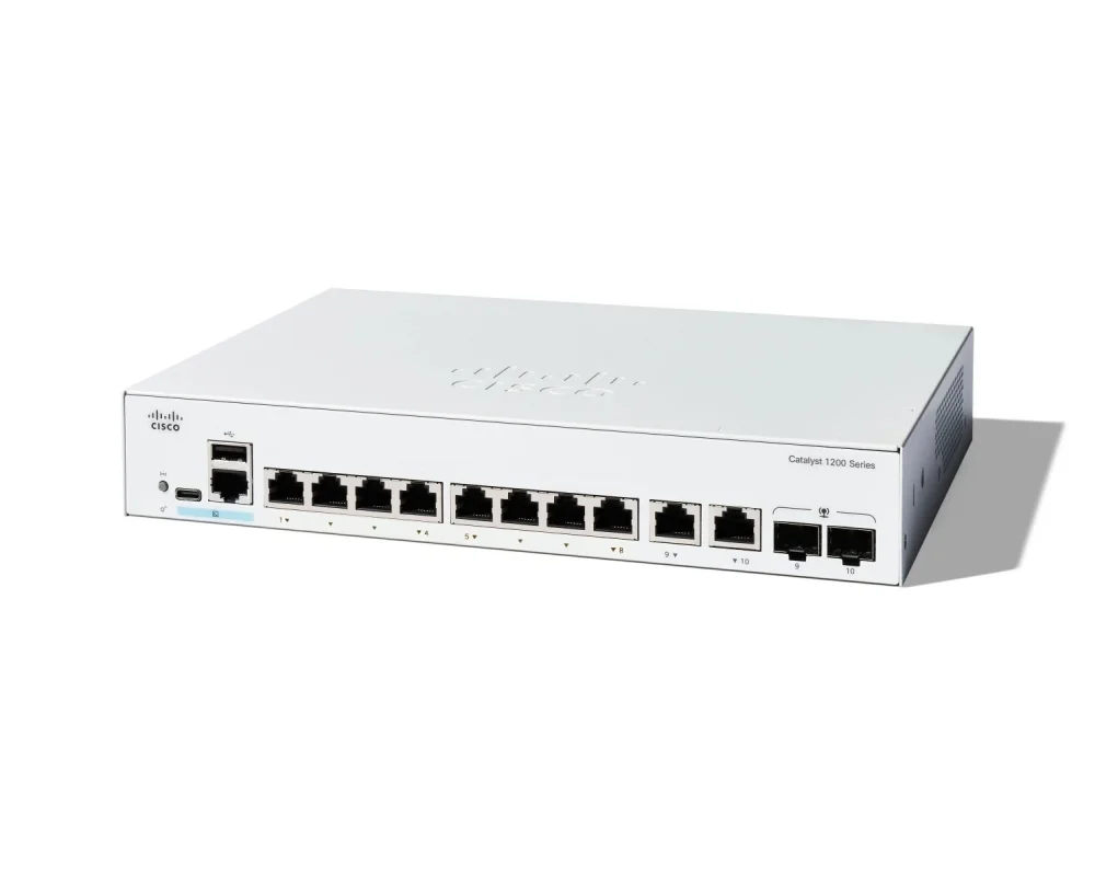 Суич Cisco Catalyst 1200 8-port GE Ext PS 2x1G Combo