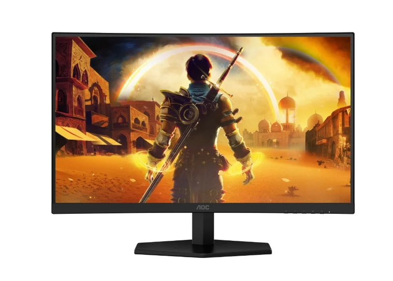 AOC C27G42E, 27" Curved 1500R, VA, WLED, 1920x1080@180Hz, 1ms GtG, 0.5ms MPRT, 300cd m/2, 3000:1, 80M:1 DCR, Adaptive Sync, FlickerFree, Low Blue Light, 2Wx2, Tilt, 2xHDMI, DP