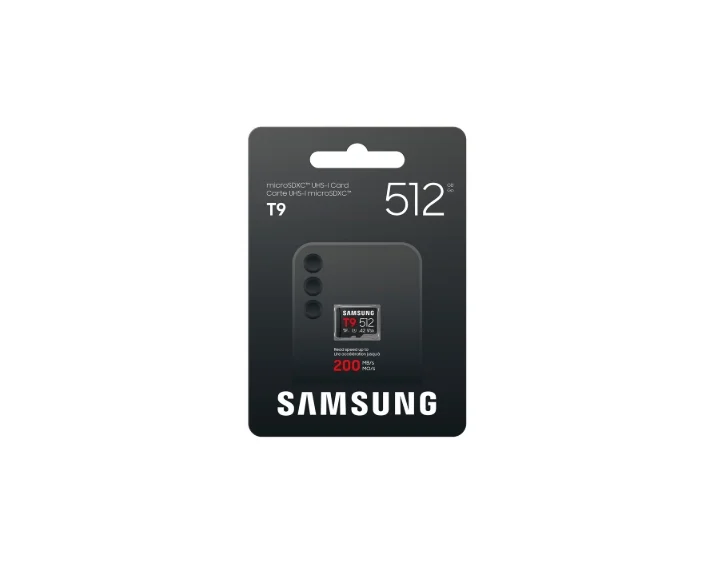 Samsung 512GB micro SD Card T9 UHS-I Read 200MB/s - Write 130MB/s Class 10 U3 V30 A2