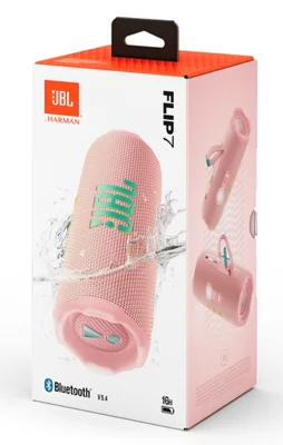 JBL FLIP7 PINK Portable waterproof and drop-proof speaker