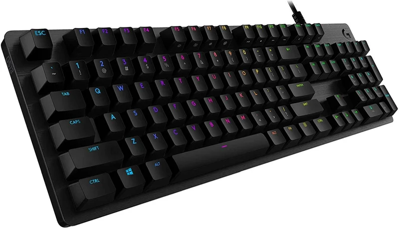 Logitech G513 Keyboard, GX Brown Tactile, Lightsync RGB, USB Passthrough Data/Power, Alumium Alloy, Game Mode, Memory Foam Palmrest, Gaming Keycaps, Keycap Puller, Black Carbon