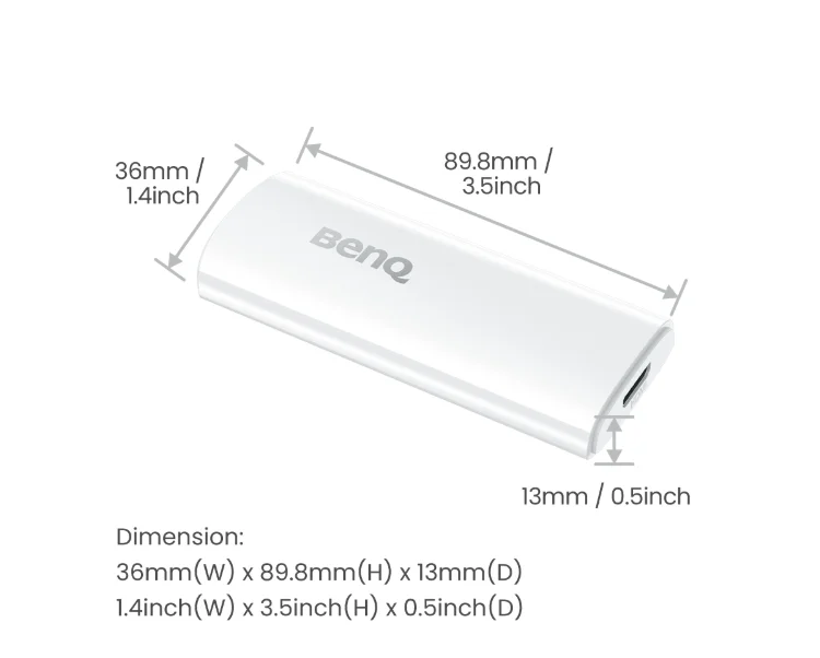 Android TV донгъл BenQ QS02, сертифициран, бял