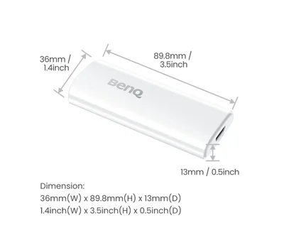 Android TV донгъл BenQ QS02, сертифициран, бял