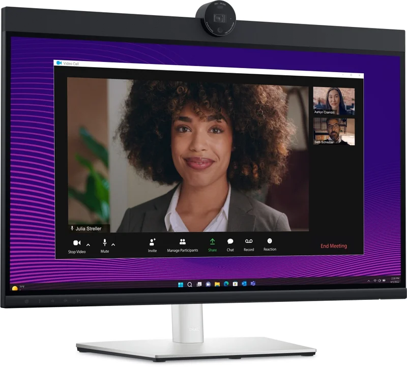 Монитор Dell P2724DEB 27" QHD IPS, уеб камера, високоговорители, микрофон, USB-C, DisplayPort, HDMI, RJ-45, регулиране