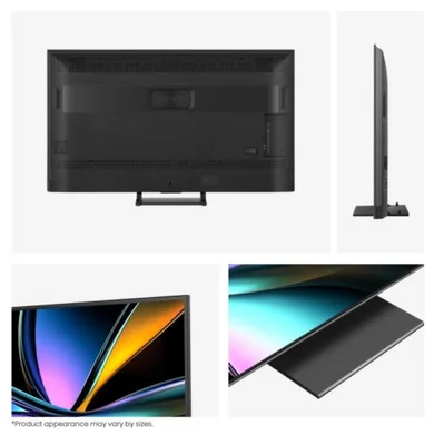 Hisense 65"U7Q Pro, 4K Ultra HD 3840x2160, ULED, FALD, Quantum Dot, 165Hz, IPS, HDR 10+, HLG, Dolby Vision IQ, Dolby Atmos, Smart TV, WiFi 5GHz, WiFi Direct, BT, Anyview Cast,light sensor,Solar Powered Remote, 4xHDMI, 2xUSB, LAN, CI+, DVB-T2/C/S2, Black