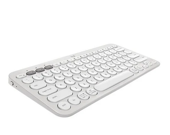 Клавиатура Logitech – K380S, Bluetooth, компактна, бяла