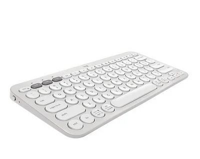 Клавиатура Logitech – K380S, Bluetooth, компактна, бяла