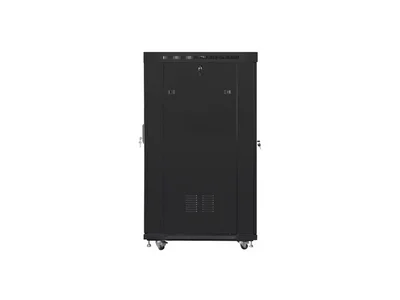 Lanberg rack cabinet 19" free-standing 22U/800x1000 (flat pack) with mesh door lcd black v2