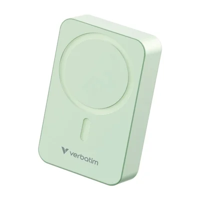 Външна батерия Verbatim Charge 'n' Go Essentials Magnetic Wireless 20000mAh зелена