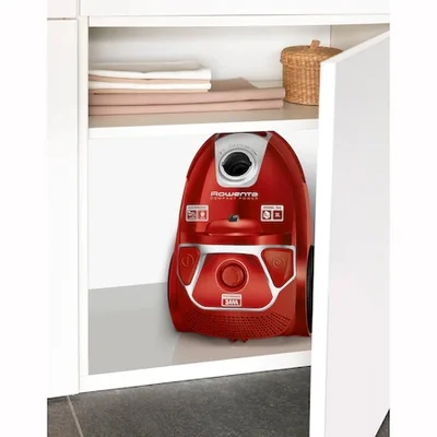 Прахосмукачка Rowenta RO3953EA Compact Power 750W, Hygiene+ торбичка, червена