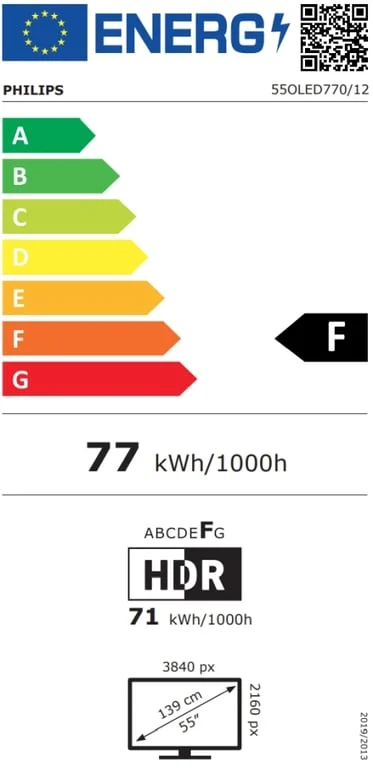 Philips 55OLED770/12, 55" UHD 4K OLED 120Hz Ultra-low lag, 3840x2160, DVB-T/T2/C/S/S2, Ambilight 3, HDR10+, Titan OS, Dolby Vision, Atmos, DTS:X, P5 Perfect Picture /Al, BT 5.2, 4*HDMI, VRR, 2* USB, 802.11ac,  20W RMS