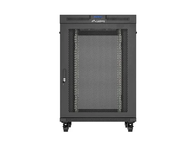 Lanberg rack cabinet 19" free-standing 22U/800x800 (flat pack) with mesh door lcd black v2