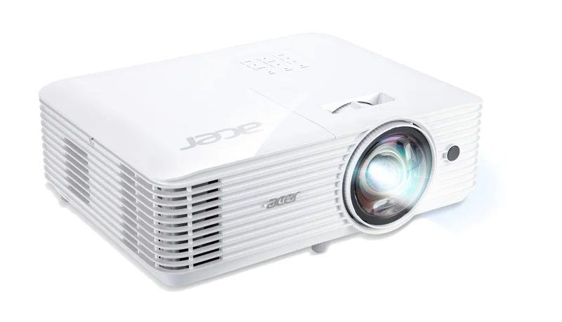 Acer Projector S1386WH, DLP, Short Throw, WXGA (1280x800), 3600 ANSI Lumens, 20 000:1, 1x, 3D ready, HDMI, VGA out, DC Out (5V/1A, USB-A), RCA, Audio in/out, Speaker 16W, Bluelight Shield, Bag, 3.1kg, 3Y, White