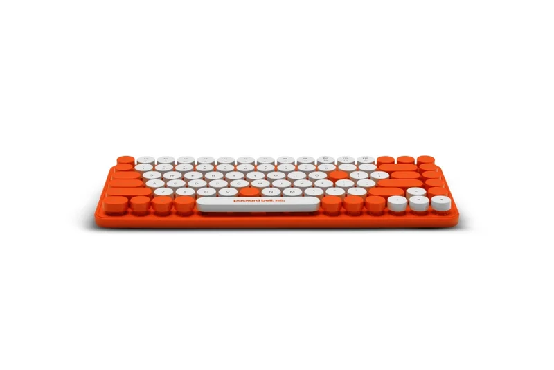 PackardBell The Dot Combo, PBA 600, BT Keyboard and mouse, Ergonomic Slim Design, Quiet Keys, US layout, Orange