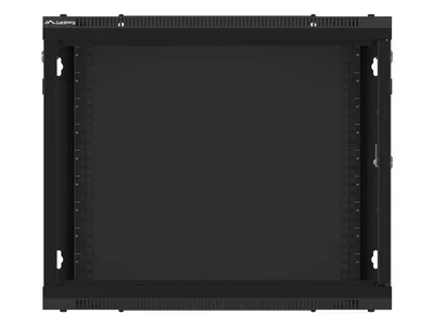 Lanberg rack cabinet 19" wall-mount 9U/600x600 for self-assembly with metal door black (flat pack)