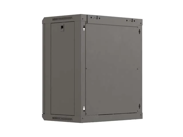 Lanberg Rack Cabinet, 19" wall-mount 12U/540x350 (flat pack) with glass door, Black