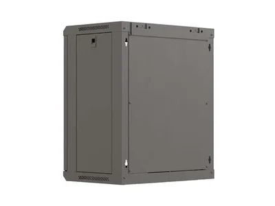Lanberg Rack Cabinet, 19" wall-mount 12U/540x350 (flat pack) with glass door, Black