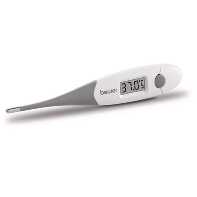 Beurer FT 16/1 clinical thermometer, Contact-measurement technology, Display in °C, Result after just 10 sec, Protective cap; Waterproof, white