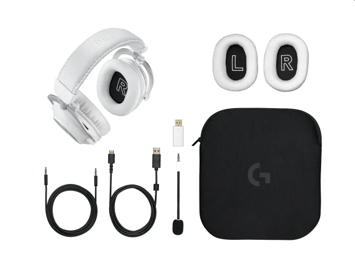 LOGITECH G PRO X2 LIGHTSPEED Wireless Gaming Headset - Blue Mic - WHITE
