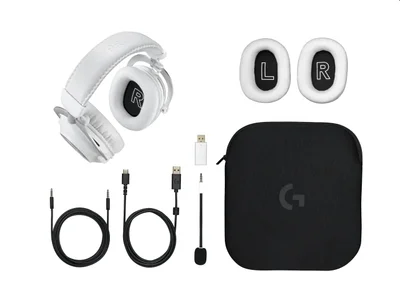 LOGITECH G PRO X2 LIGHTSPEED Wireless Gaming Headset - Blue Mic - WHITE