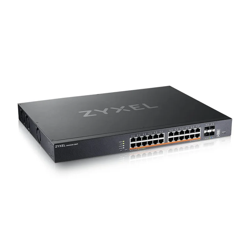 ZyXEL XMG2230-28HP, L3 Access Switch,  24x 2.5G AC:700W PoE , DC:1440W PoE, 4 x SFP+ Uplink, incl 1 yr NebulaFlex Pro