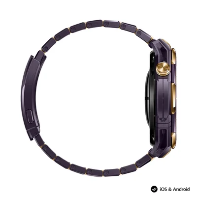 Huawei  Watch Ultimate Design Royal Gold, Long-B69, Purple ceramic bezel with 18K gold