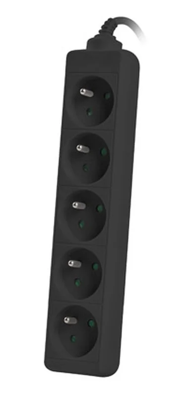 Lanberg power strip 3m, 5 socket,s french quality-grade copper cable, black
