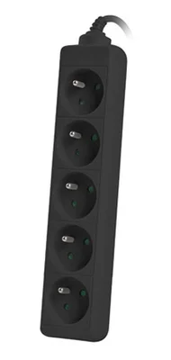 Lanberg power strip 3m, 5 socket,s french quality-grade copper cable, black