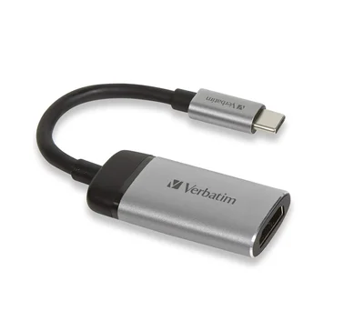 USB-C към HDMI 4K адаптер Verbatim, USB 3.1 Gen 1, 10 см, Silver