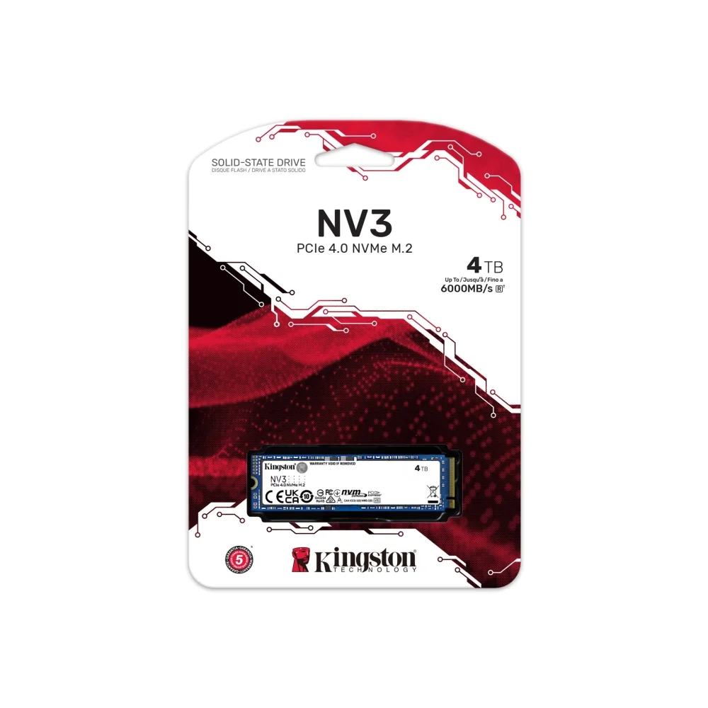 SSD диск KINGSTON – NV3, 4TB, M.2 2280, PCIe Gen 4