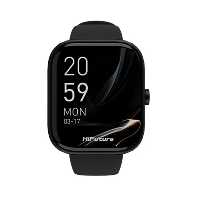 HiFuture Lume Black, 1.85 " IPS, Powered by Dual Core, Aerospace-Grade Ultra Light Aluminum Frame, Bluetooth Call, 3D User Interface, 1ATM Waterproof, 24/7 True Heart Rate & Blood Oxygen Sensor, 100+ Sports Mode, Up to 7 days daily use
