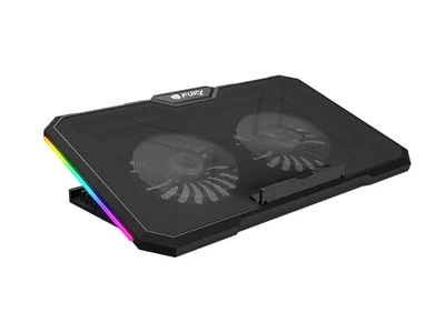 Охладителна стойка за лаптоп Fury Gunbai G3 14.1"-17.3", 2 вентилатора, RGB LED, 2 USB