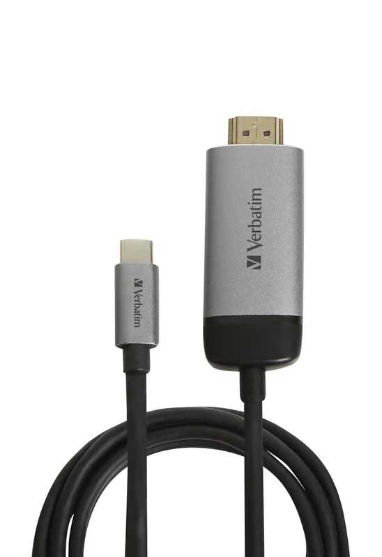 HDMI адаптер Verbatim – USB-C към HDMI, USB 3.1 Gen 1, 1.5 м, сребрист
