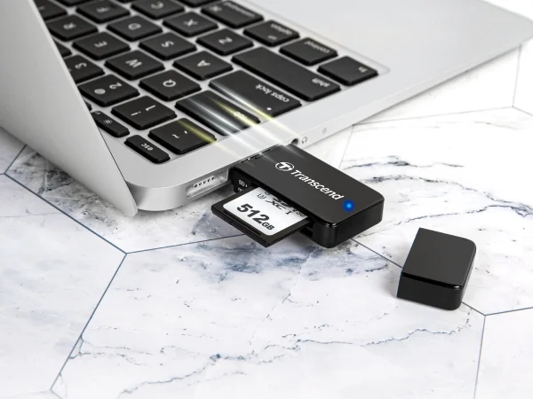 Transcend SD/microSD Card Reader, USB 3.0/3.1 Gen 1, Black