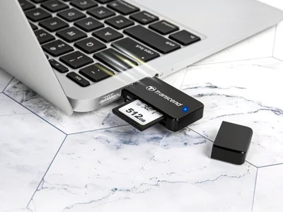 Transcend SD/microSD Card Reader, USB 3.0/3.1 Gen 1, Black