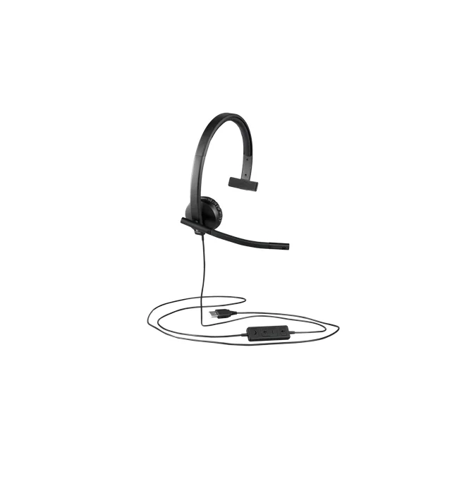 Logitech USB Headset H570e Mono, In-line Controls, Echo Cancellation, Noise-cancelling, USB