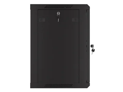Lanberg rack cabinet 19" wall-mount 12U/600x450 with perforated door black (flat pack)