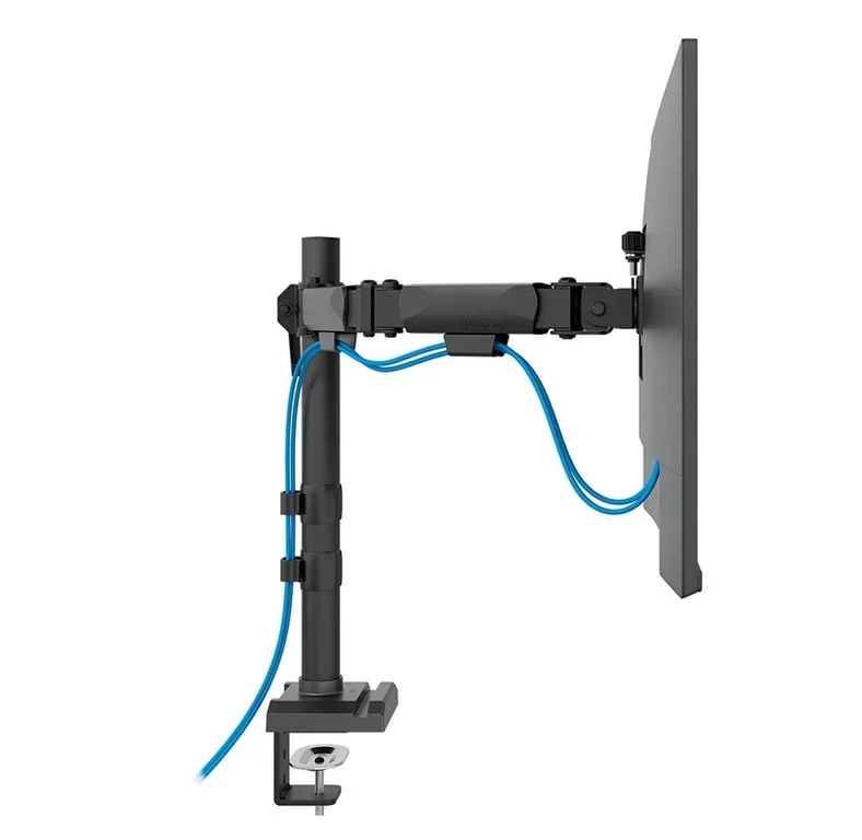 Neomounts Nero Double Flat Screen Desk Mount (phone holder+Quick-fix clamp/grommet)