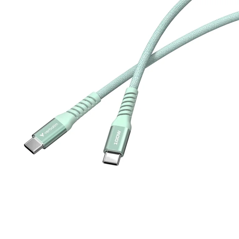 USB-C кабел Verbatim Sync & Charge Magnetic 100W 120 см - Зелен