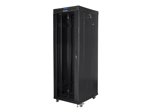 Lanberg rack cabinet 19" free-standing 37U/800x1000 (flat pack) with glass door lcd black v2