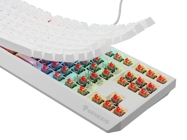 Геймърска клавиатура Genesis Thor 230 TKL RGB Outemu Red Hot Swap Бяла
