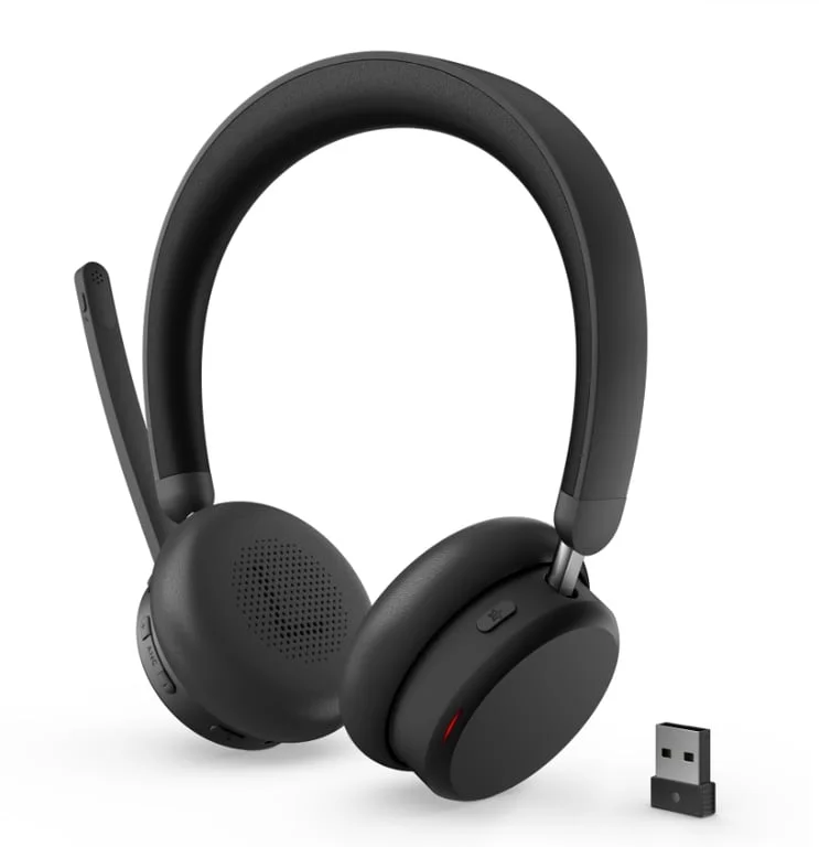 Слушалки Lenovo – Dual-Mode Wireless ANC Headset 6550, USB-A, Teams, Overhead, черни