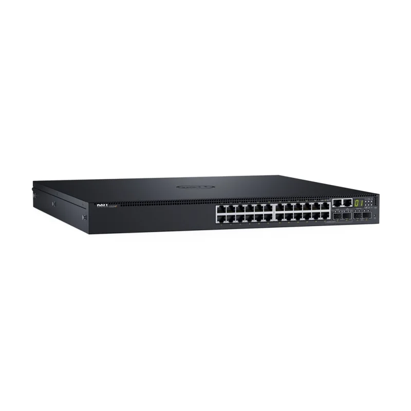 Dell Networking S3124P, L3, PoE+, 24x 1GbE, 2x Combo, 2x 10GbE SFP+ fixed ports, Stacking, IO to PSU air, 1x 715w AC PS, 1Y PS NBD, 210-AIMO