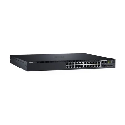 Dell Networking S3124P, L3, PoE+, 24x 1GbE, 2x Combo, 2x 10GbE SFP+ fixed ports, Stacking, IO to PSU air, 1x 715w AC PS, 1Y PS NBD, 210-AIMO