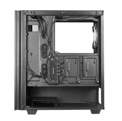 Кутия за компютър Chieftec Hunter II Middle Tower, прозрачен страничен капак, черен