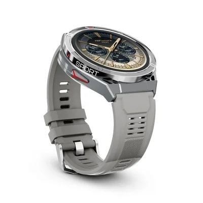 HiFuture Active Silver, *1.43"  AMOLED, Dual Band GPS +Compass + Altimeter 466*466, Powered by Dual Core & Syntra AI, Bluetooth Call, 5ATM Waterproof, 24/7 True Heart Rate & Blood Oxygen Sensor, Up to 10 days daily use