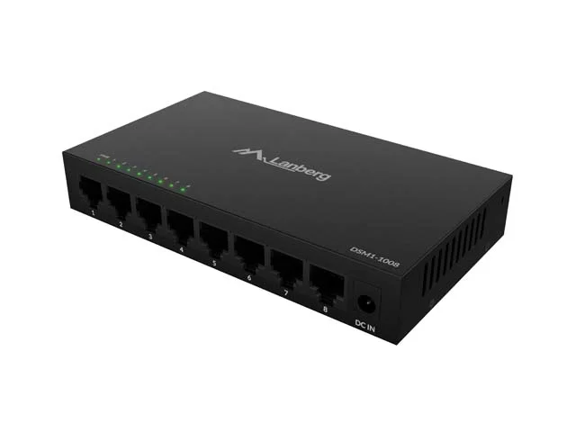 Суич Lanberg DSM1-1008 8 порта 1000Base-T метален корпус